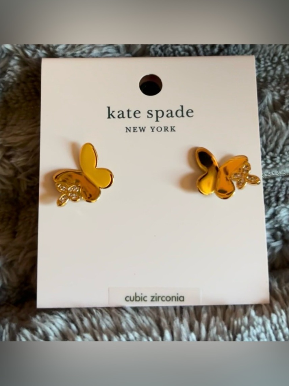 kate spade New York Gold Butterfly Stud Earrings - Picture 1 of 2